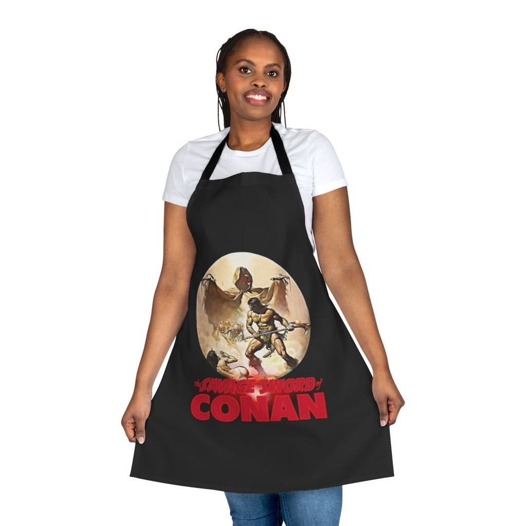 Conan Barbarian-Inspired Apron with Sword and Sorcery Artwork