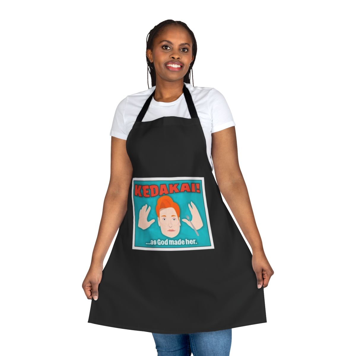 Conan Obrien Inspired Apron with Team Coco and Kedakai Graphics
