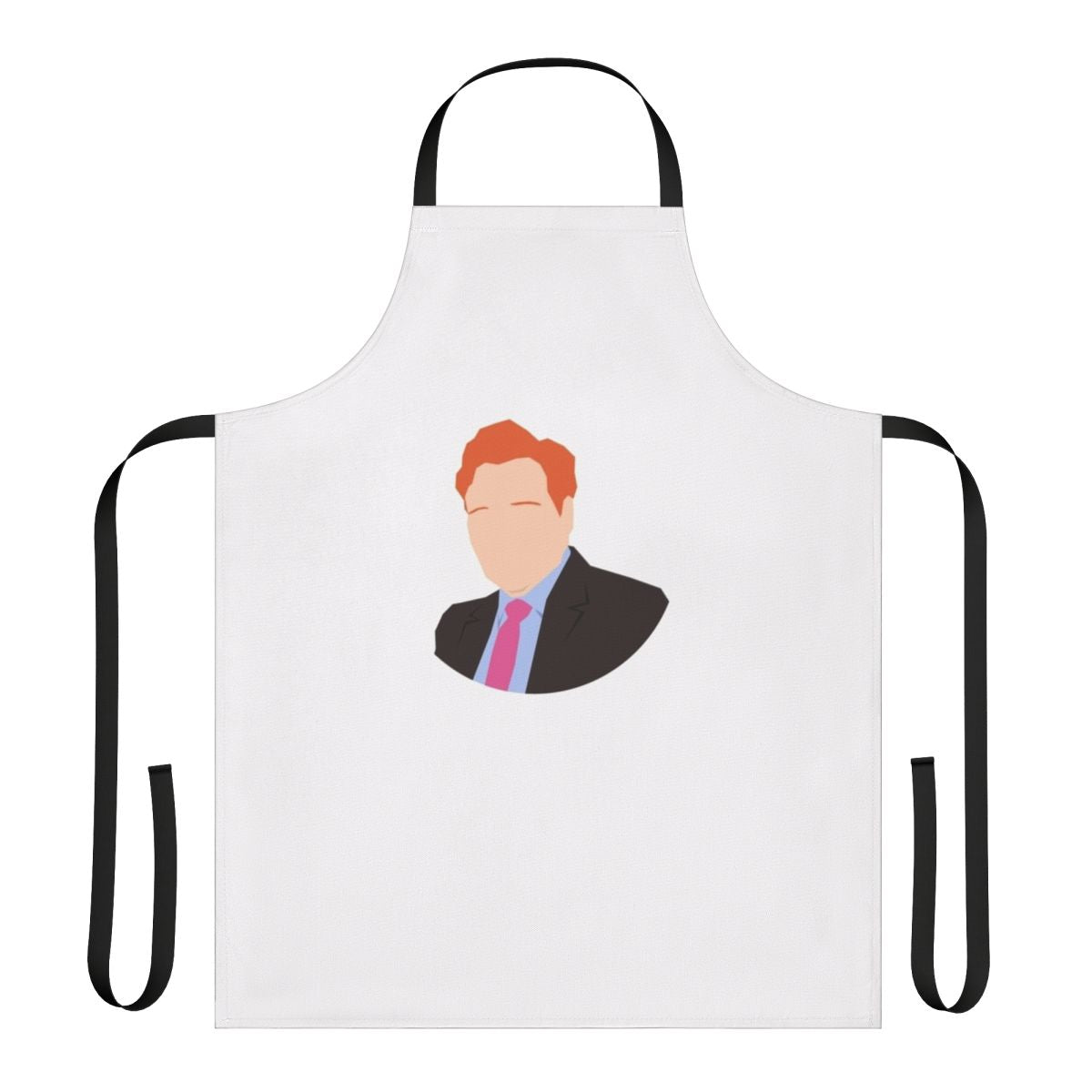 Conan-inspired apron featuring Team Coco vector artwork and design