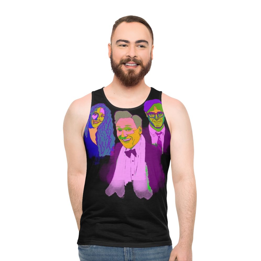 Conan O'Brien inspired abstract portrait tank top