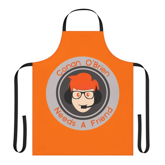 Conan O'Brien inspired apron with Team Coco logo and ginger humor