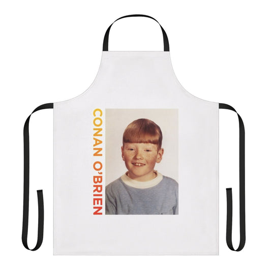 Conan O'Brien inspired apron featuring the Team Coco logo