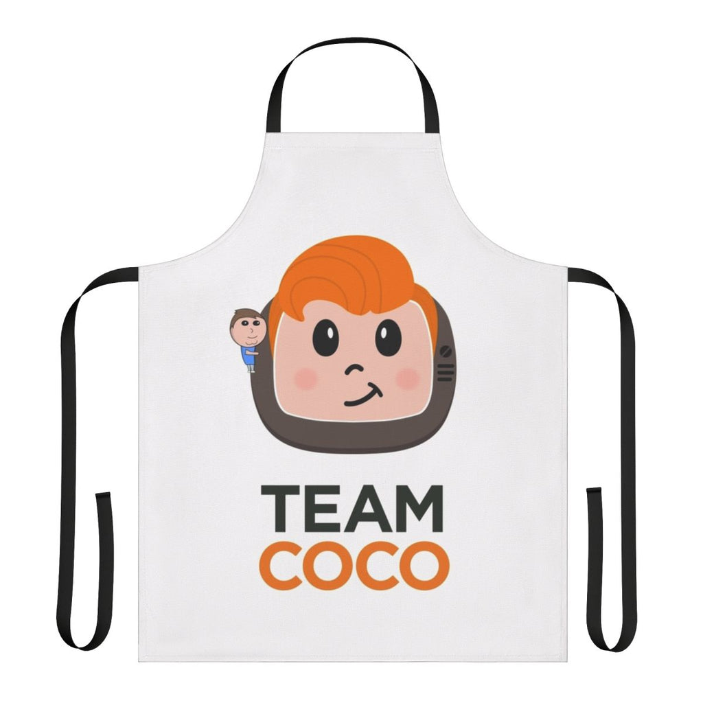 Conan O'Brien inspired apron featuring Team Coco logo and design