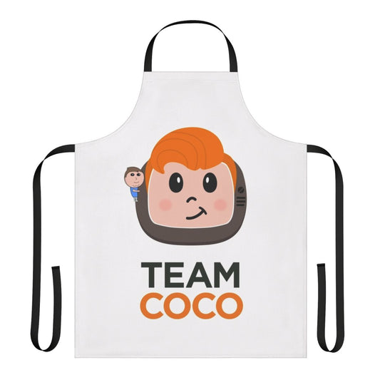 Conan O'Brien inspired apron featuring Team Coco logo and design