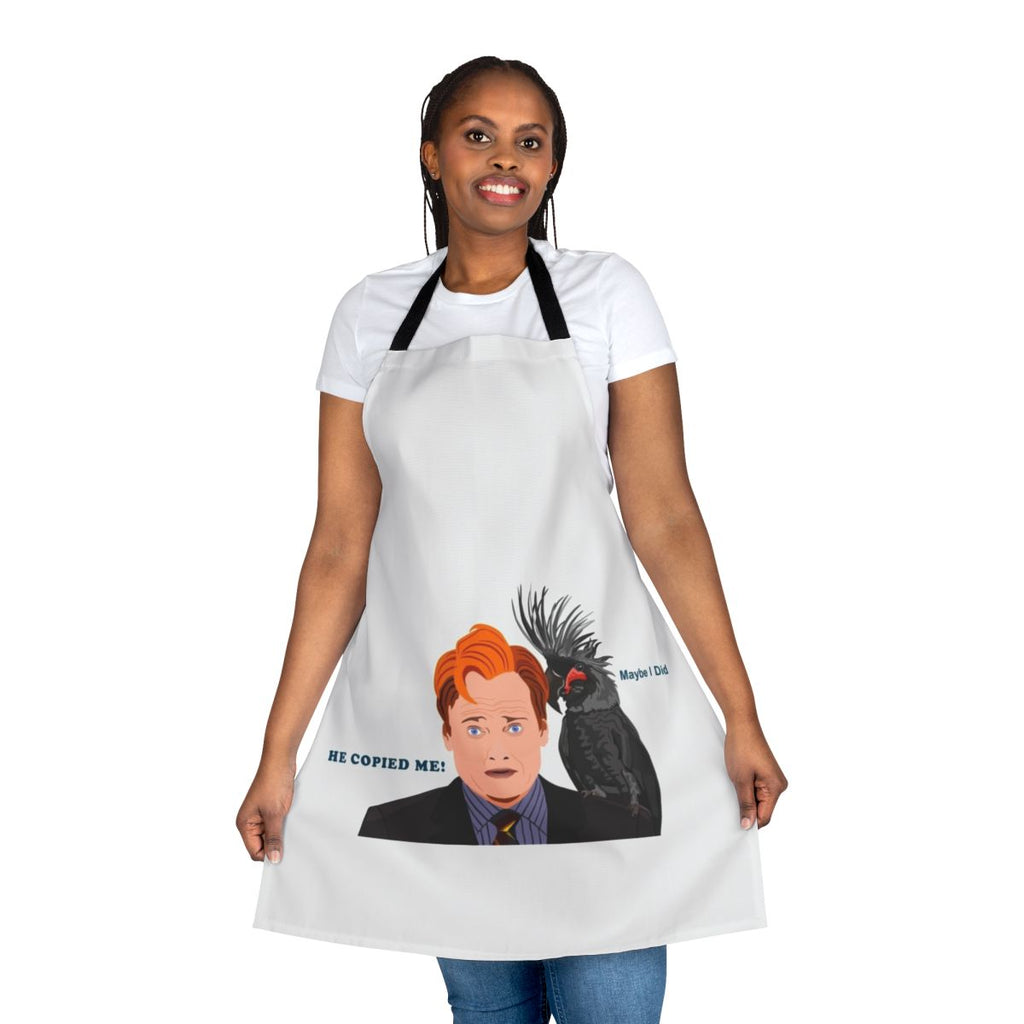 Conan O'Brien fan art apron with "Team Coco" branding