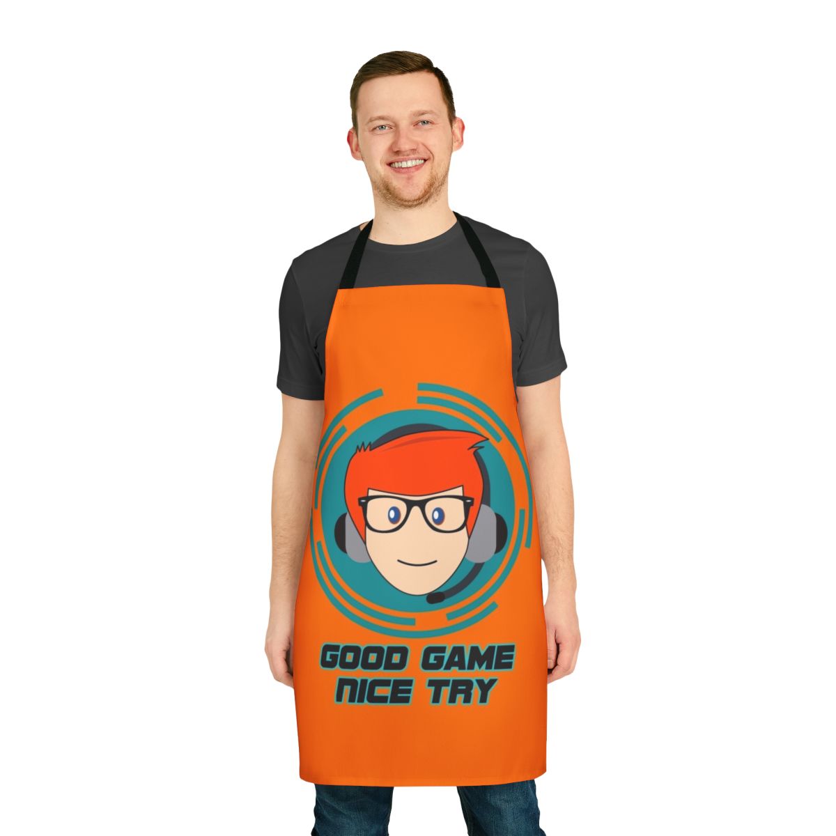 Conan O'Brien inspired "Good Game Nice Try" funny cooking apron