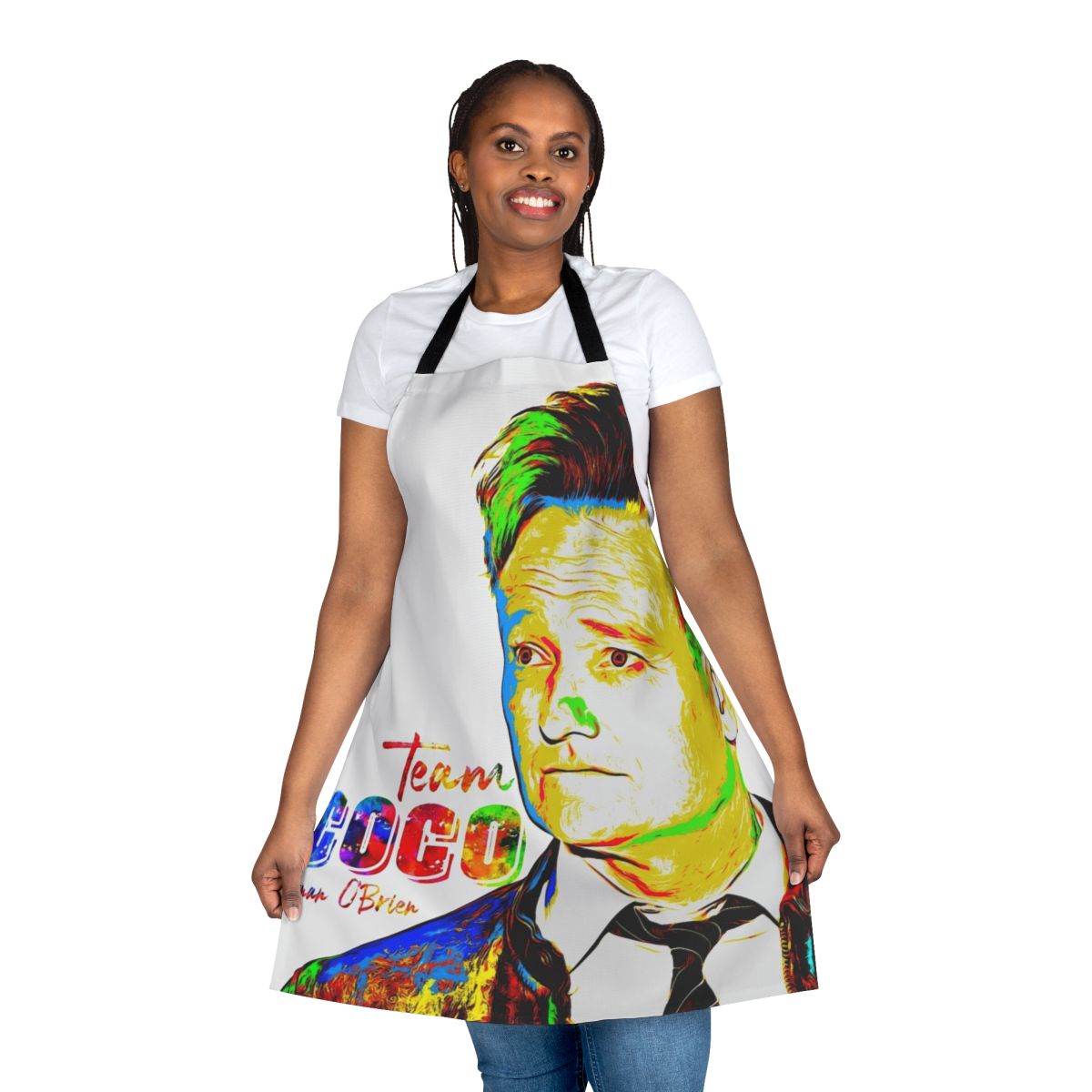 Conan O'Brien Inspired Watercolor Kitchen Apron