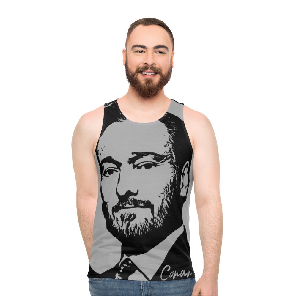 Conan O'Brien transparent unisex tank top