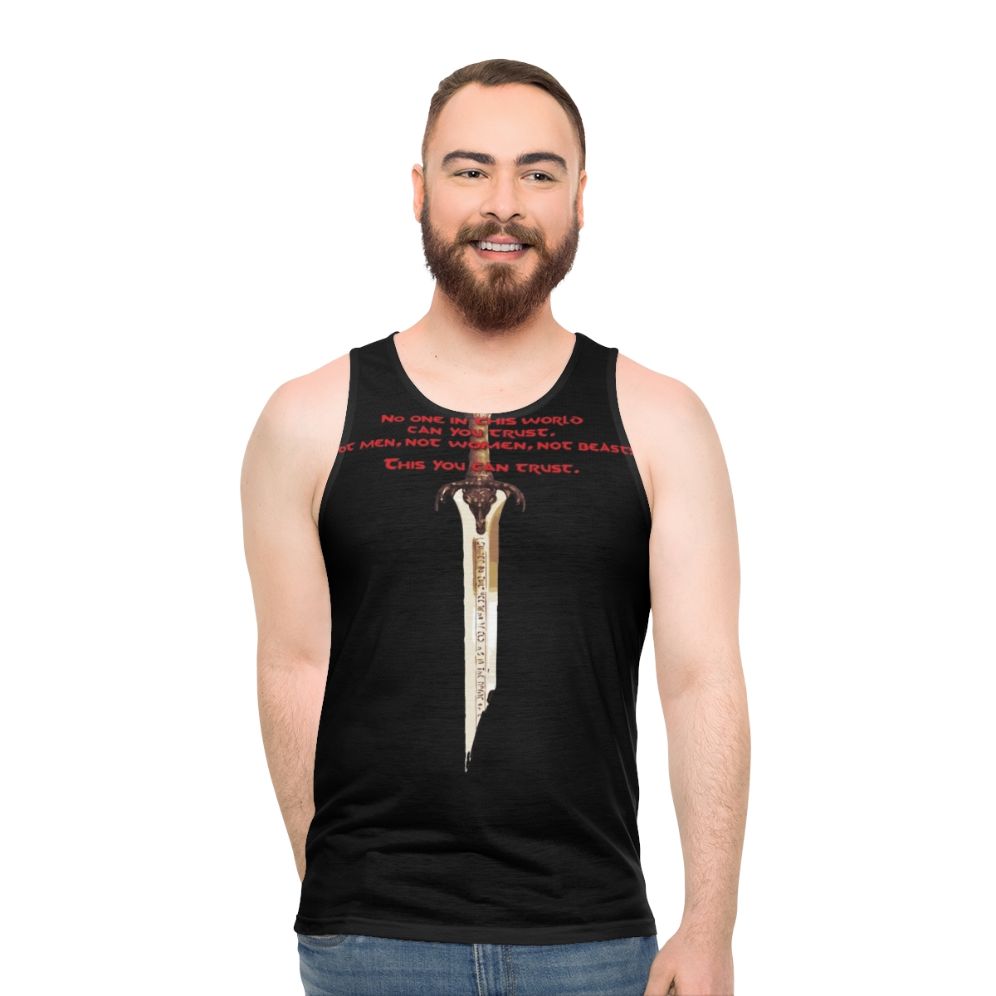 Conan the Barbarian and Crom unisex fantasy tank top