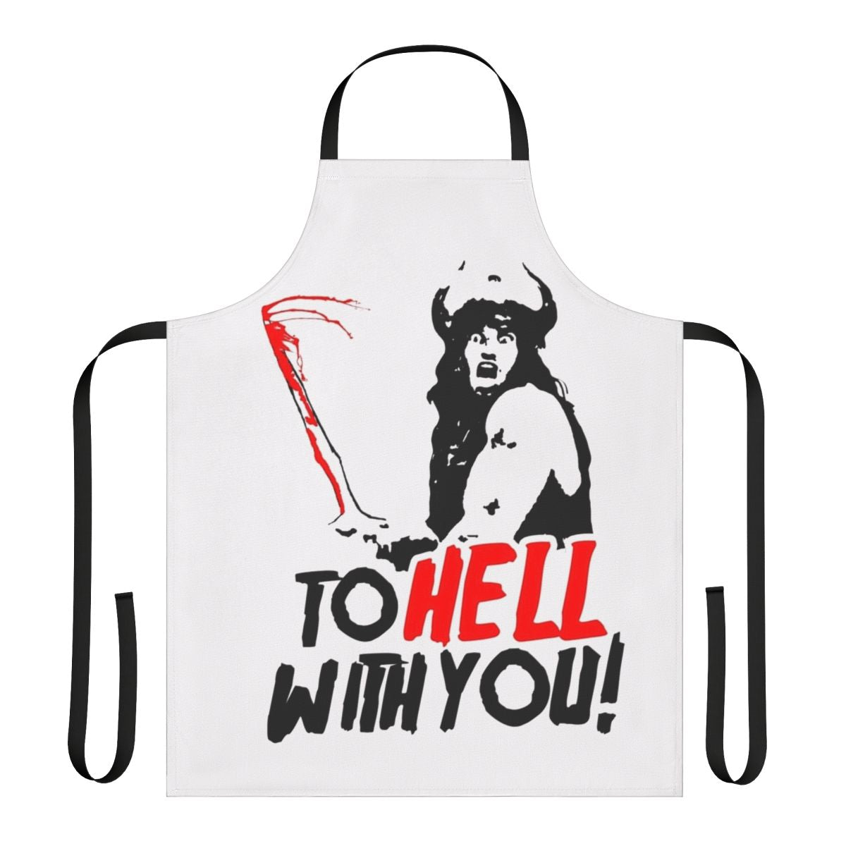 Conan the Barbarian themed apron with sword and sorcery design