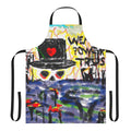 Conceptual artwork apron featuring reggae, dancehall, and electro reggae inspired design