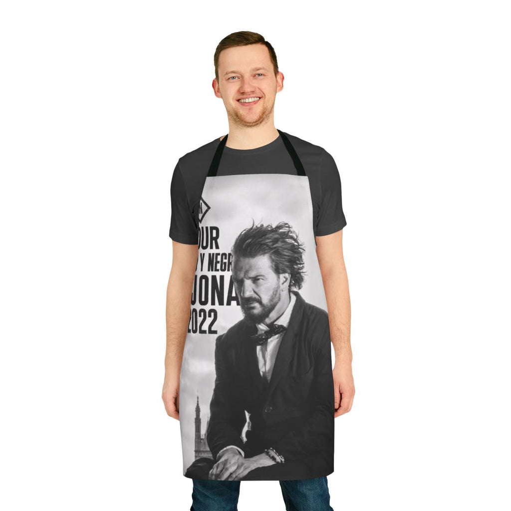 Ricardo Arjona Black and White Apron