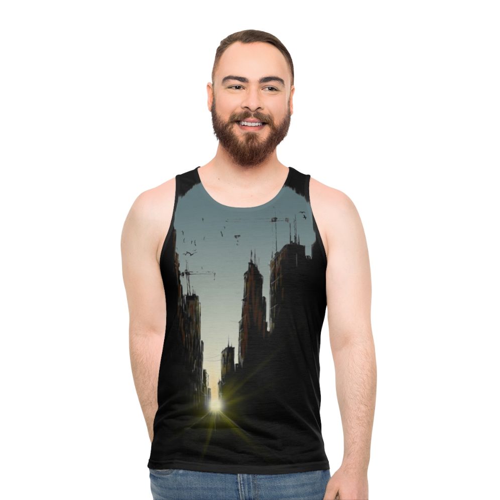 Concrete Jungle Unisex Streetwear Tank Top with urban nature-inspired design