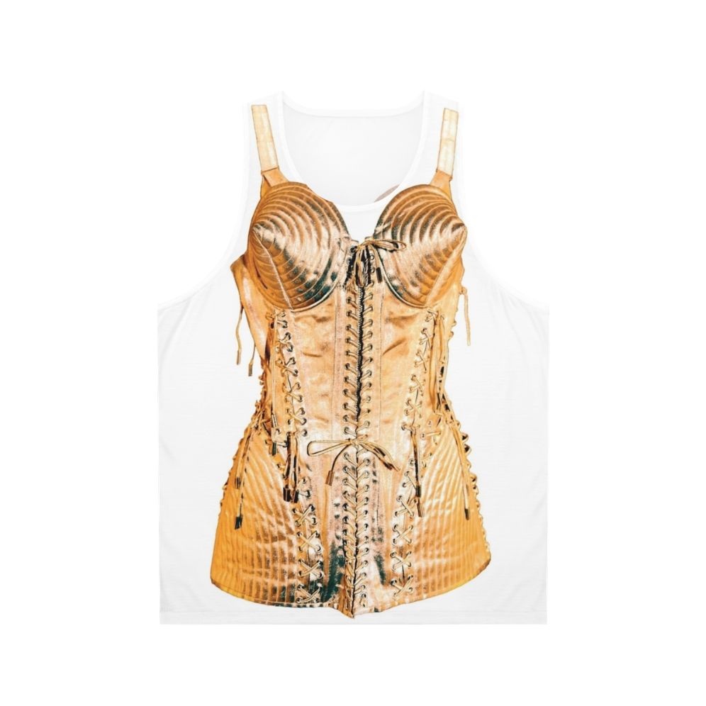 Cone bra unisex tank top in retro 80s style