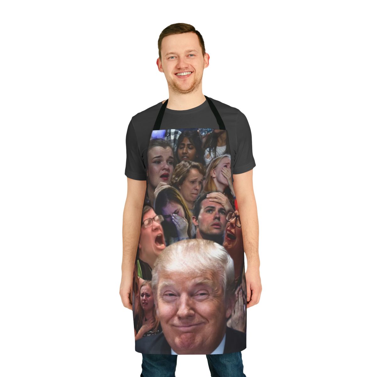 Conservative sarcastic apron with "Trump Liberal Tears" design