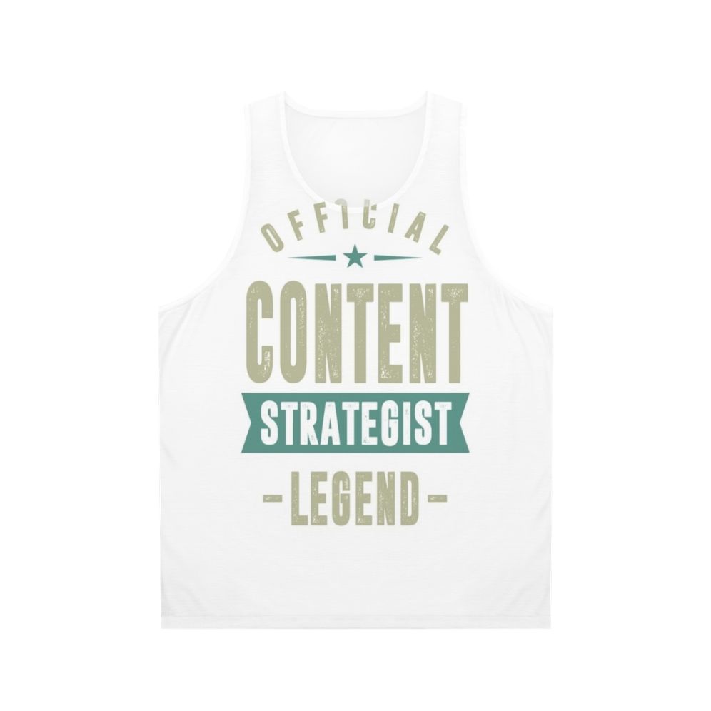 Content Strategist Unisex Tank Top
