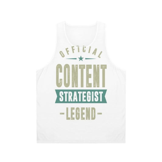 Content Strategist Unisex Tank Top