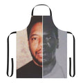 Cooking apron featuring the names of influential leaders in the gangsta rap community