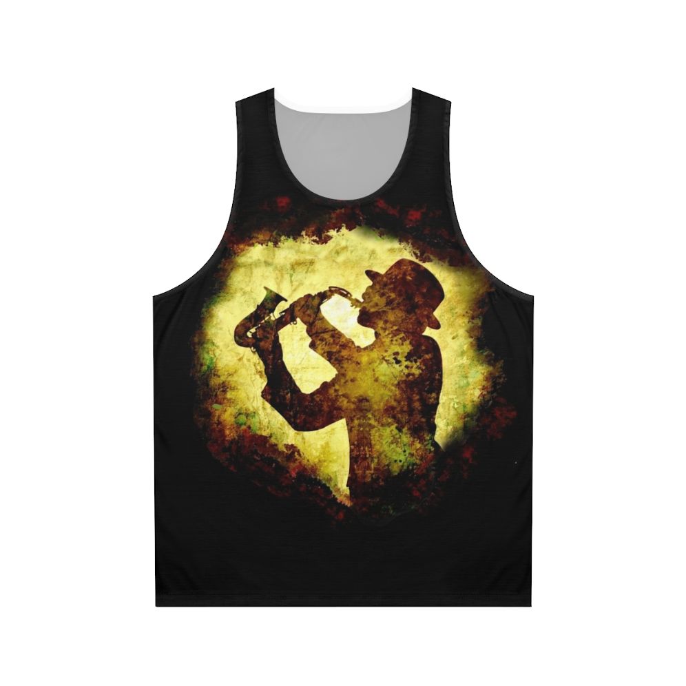 Cool Retro Saxophone Player Unisex Tank Top