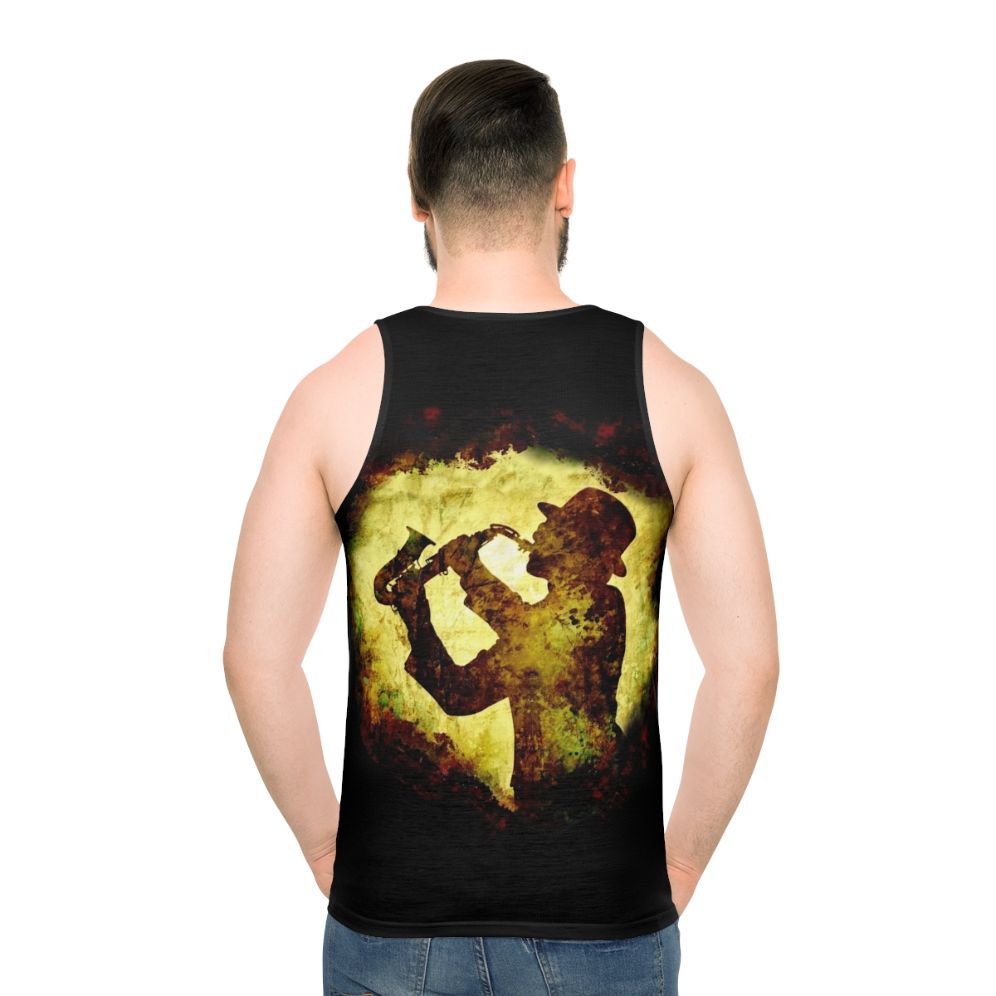 Cool Retro Saxophone Player Unisex Tank Top