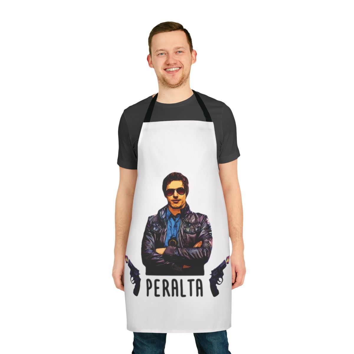 Apron featuring the character Jake Peralta from the comedy TV series Brooklyn 99