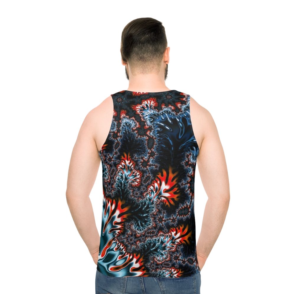 Coral fractal abstract design unisex tank top