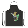 Corgi wearing a Loki-themed apron, with the text "Loki Corgi of Asgard"