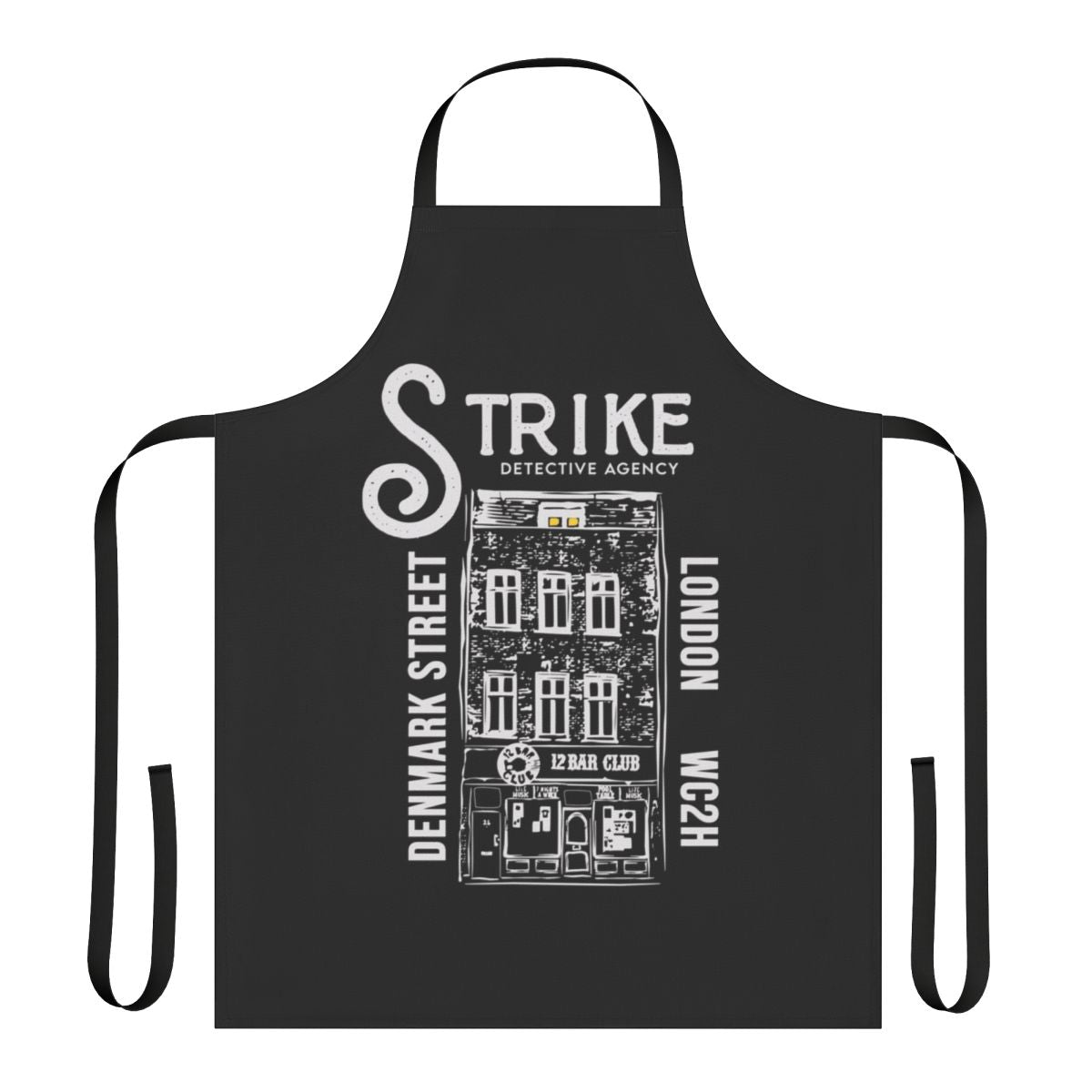 Cormoran Strike inspired apron with a detective mystery theme