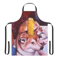 Corn dog themed apron with meme-inspired design