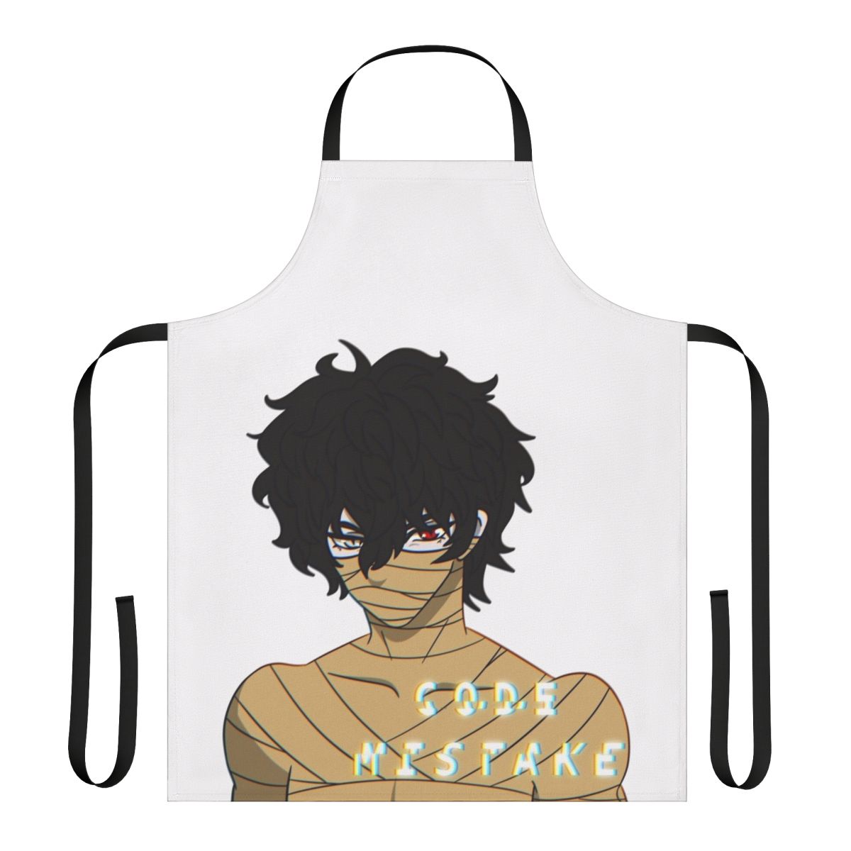 Corpse Husband inspired cooking apron with an anime peeker design
