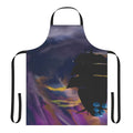 Apron featuring a silhouetted ship sailing through a starry galaxy