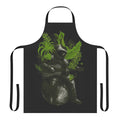 Vibrant tropical-themed apron with cosmic, space, and guitar design elements