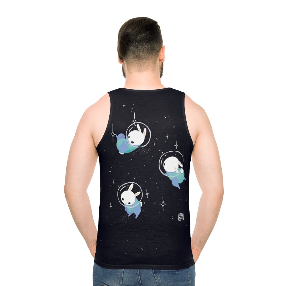 Cosmic Bunny Unisex Tank Top with Galaxy-Inspired Design