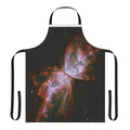 Apron featuring a vibrant, detailed image of the Butterfly Nebula, a stunning cosmic formation in space.