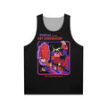 Unisex tank top with a cat dimension graphic