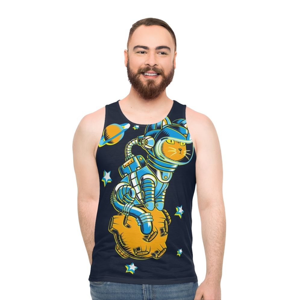 Cosmic Cat Unisex Space Tank Top