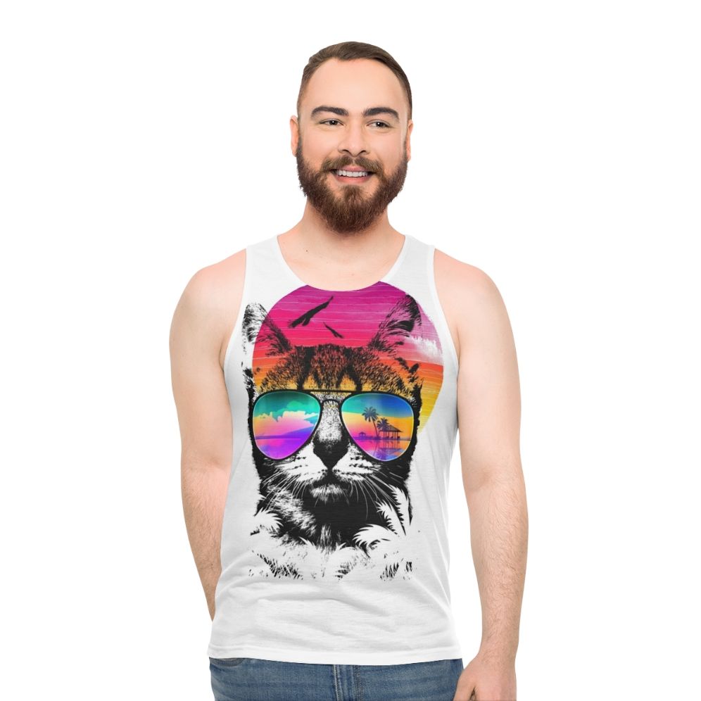 Cosmic Cat Unisex Summer Tank Top
