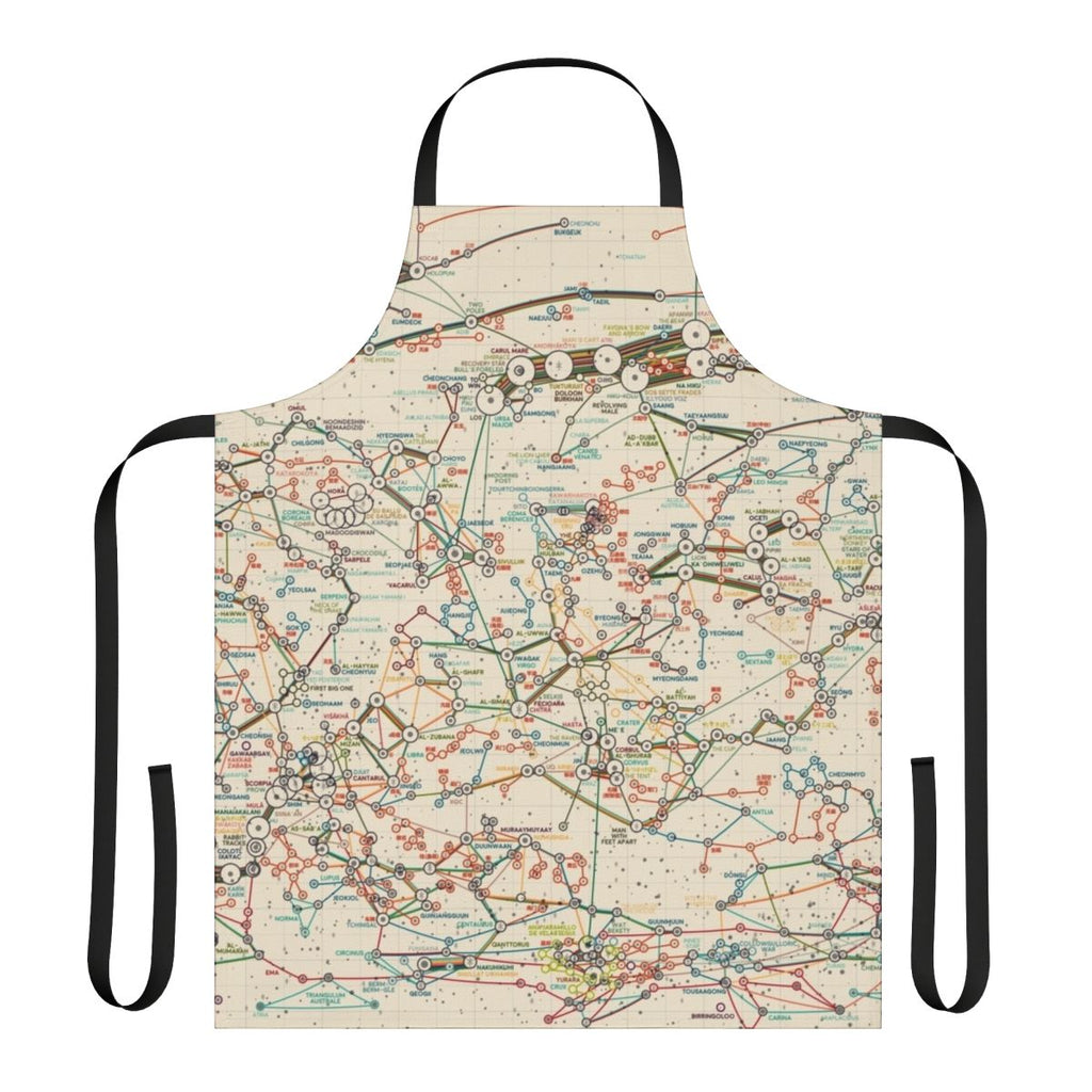 Apron featuring a detailed map of the night sky and world constellations