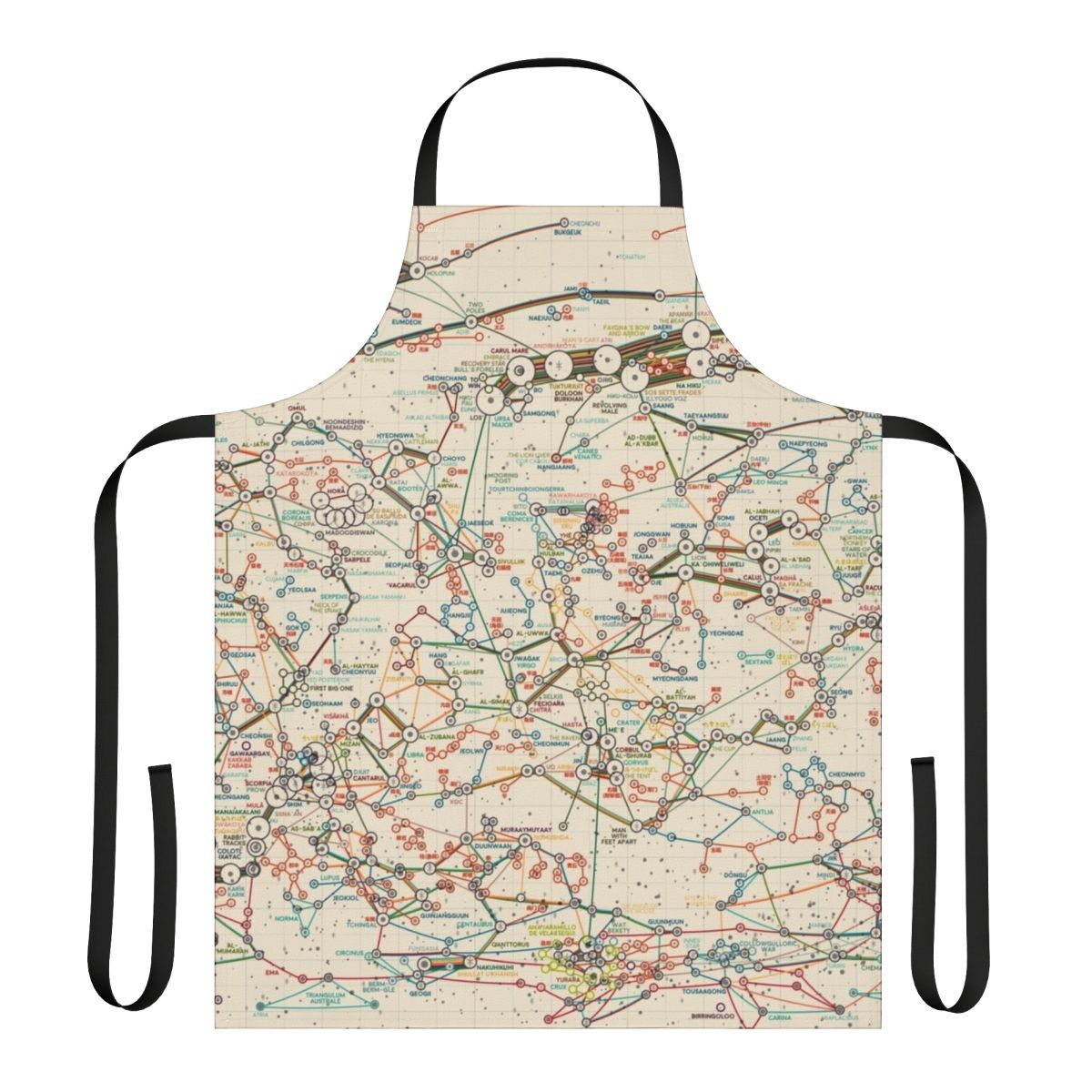 Apron featuring a detailed map of the night sky and world constellations