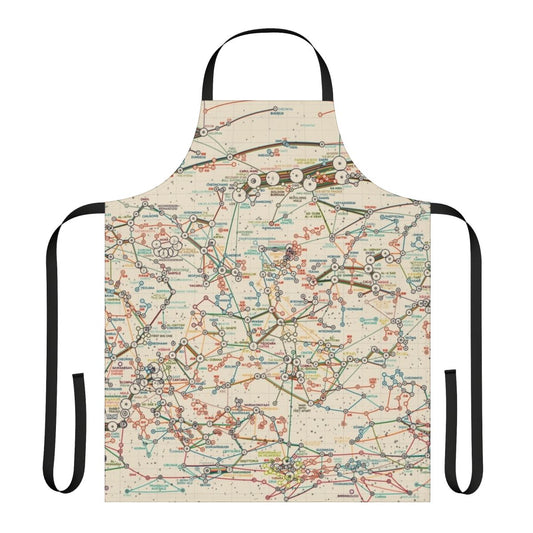 Apron featuring a detailed map of the night sky and world constellations