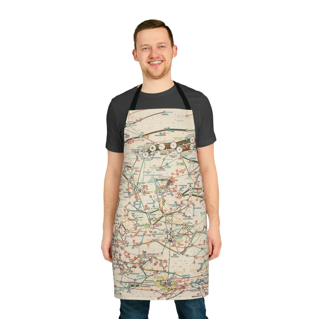 Apron featuring a detailed map of the night sky and world constellations