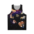 Cosmic Corgi Unisex Space Tank Top