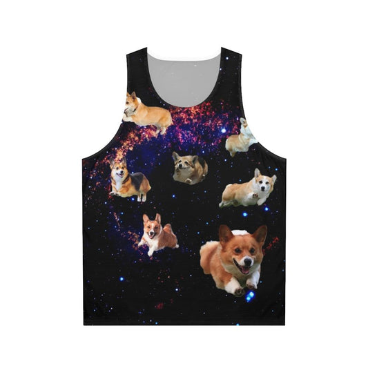 Cosmic Corgi Unisex Space Tank Top
