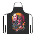 A stylish and futuristic sci-fi inspired apron featuring alien and cyberpunk design elements.