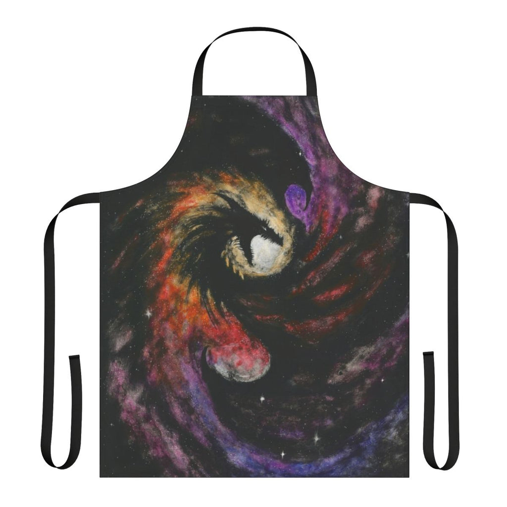 Cosmic dragon galaxy design printed on a high-quality apron