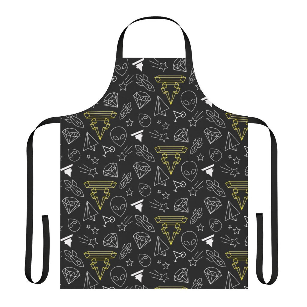 Cosmic Dream Machine Apron featuring a galaxy and star design