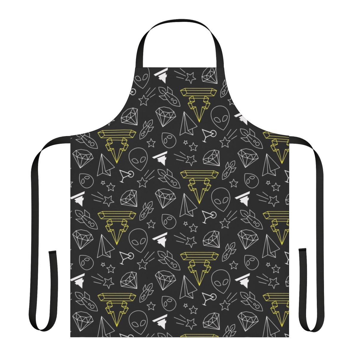Cosmic Dream Machine Apron featuring a galaxy and star design