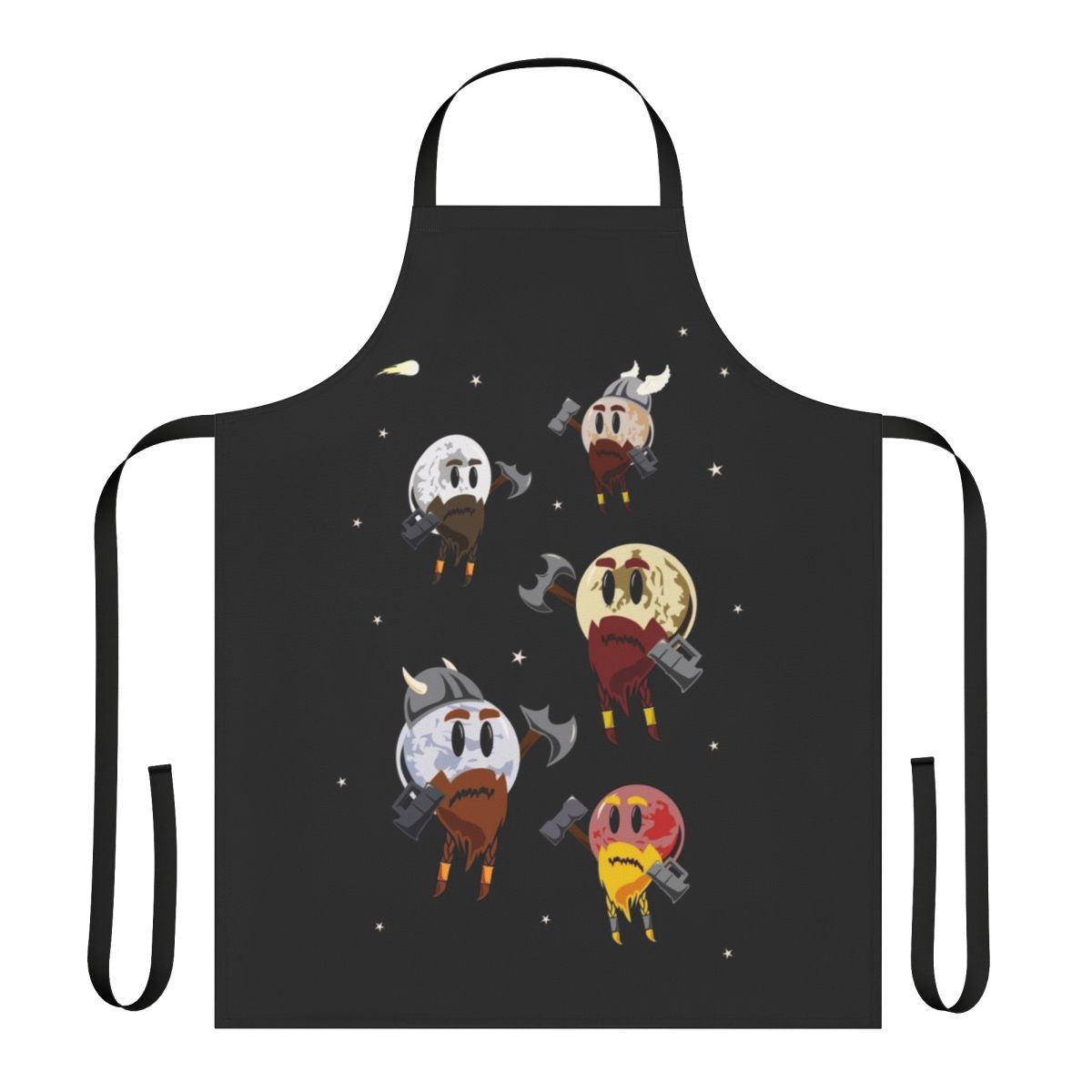 Apron featuring illustrated dwarf planets of our solar system