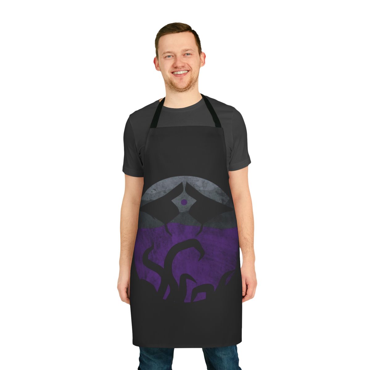 Handmade space-themed apron featuring Eldrazi creature inspired design, perfect for MTG fans
