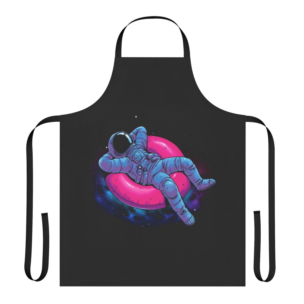 Floating dream apron featuring an astronaut in a starry, cosmic setting